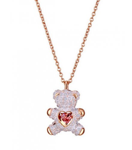 N2374 - Teddy bear pendant necklace