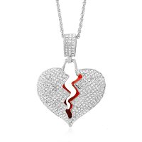 N2414 - Cracked love necklace
