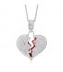 N2414 - Cracked love necklace