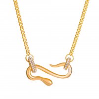 N2449 - Infinity Snake Pendant Necklace