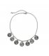 N2497 - Retro tassel flower plate pendant necklace
