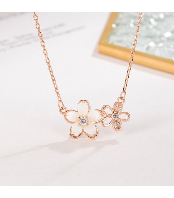 N2509 - Sakura Clavicle Chain Necklace