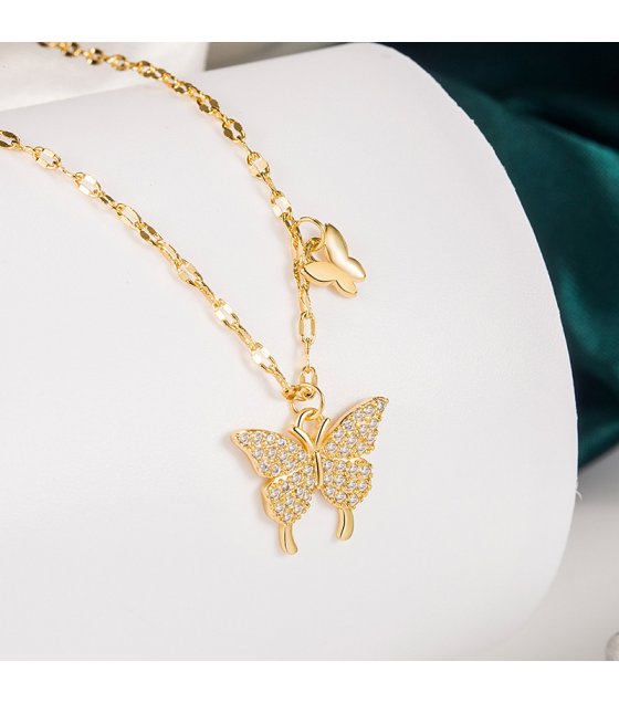 N2510 - Butterfly single-layer necklace