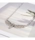 N2512 - Lace hollow pattern wings zircon necklace