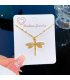 N2517 - Dragonfly clavicle chain necklace