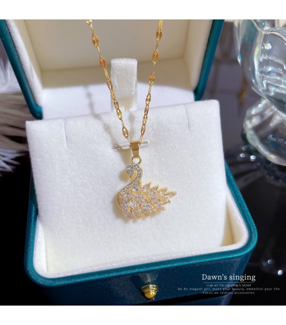 N2518 - Cold Wind Swan Necklace