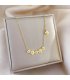 N2523 - 6 flowers minimalist Necklace
