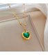 N2525 - Green love Pendant Necklace