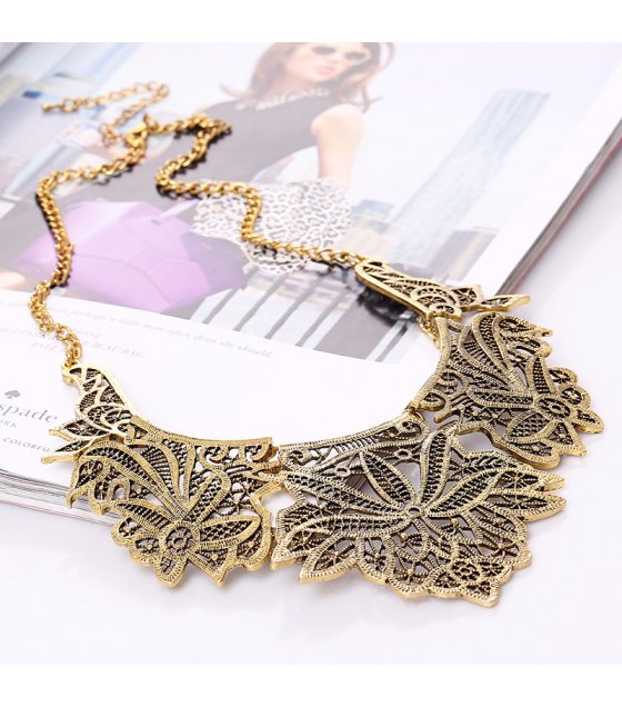 N2533 - Bronze Hollow Craved Necklace