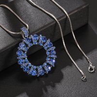 N2538 - Korean Geometric ring Necklace