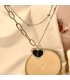 N2547 - Double Layer Heart Pendant Necklace