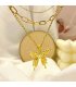 N2548 - Three Layered Butterfly Necklace