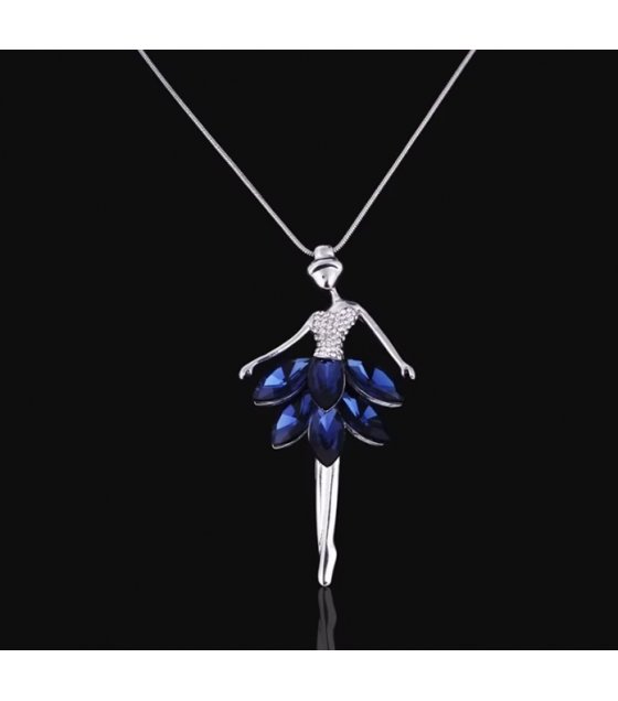 N2559 - Ballerina Gemstone Pendant Necklace