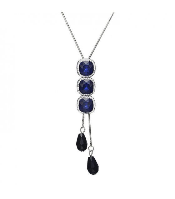 N2562 - Gemstone Droplet Pendant Necklace