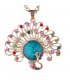 N571 - Blue Opal Peacock Necklace