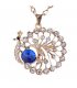 N577 - Blue Diamond Peacock Necklace