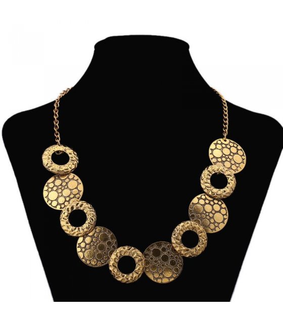 N955 - Luxury Bronze Circular Necklace