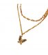 XN010 - Simple double-layer chain Necklace