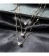 XN012 - Multi-layer zircon pendant necklace