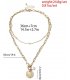 XN034 - Double layered tassel necklace