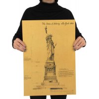 PO038 - Statue of Liberty Kraft Poster