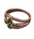 R149 - Exotic dark green four-leaf clover ring