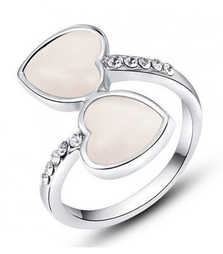 R158 - Silver Plated Heart Ring