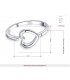 R194 - Lovers Heart Silver Ring