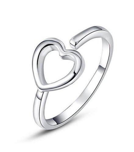 R194 - Lovers Heart Silver Ring