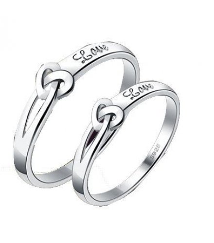 R247 - Love Eternal Silver couple Ring Set