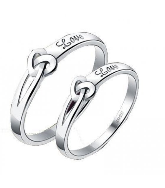 R247 - Love Eternal Silver couple Ring Set