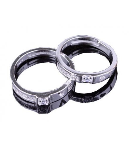 R248 - White Diamond Lover couple Rings