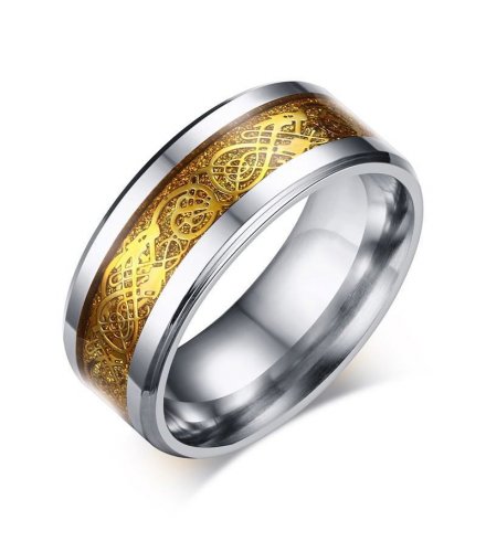 R262 - Gents Dragon Fire Golden Ring