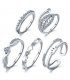 R295 - Five Piece Silver ring Set