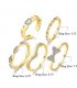 R297 - Bow Heart Ring Set