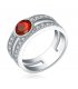 R305 - platinum red diamond ring