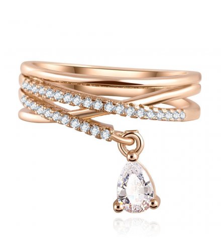R363 - Heart Shaped Rose Gold Ring