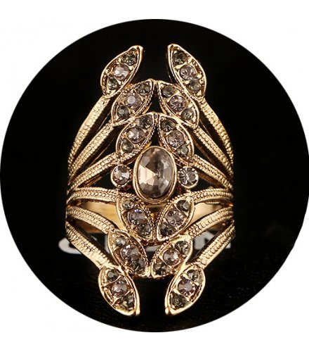 R445 - Vintage zinc alloy diamond ring