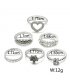 R483 - Retro love flower crown diamond ring Set