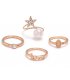 R523 - Simple retro five-pointed Ring