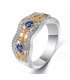 R556 - Hollow diamond two-color ring