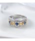 R556 - Hollow diamond two-color ring