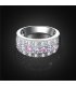 R569 - Diamond Zircon Ring Platinum Fashion Ring