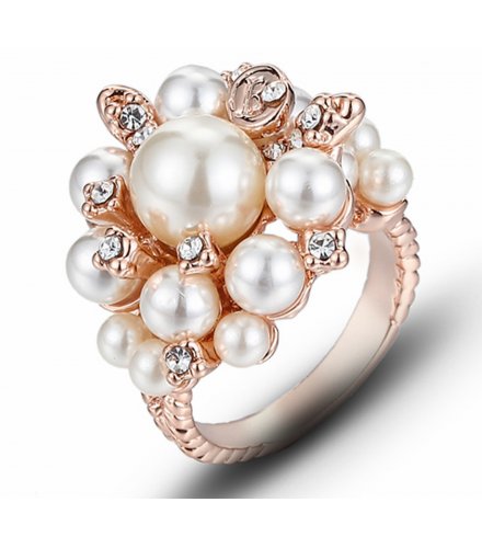 R577 - Gold Inlaid Pearl Ring