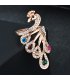 R578 - Colorful diamond peacock ring