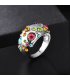 R587 - Colorful rhinestone inlaid ring