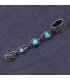 R594 - Retro Totem Flower Turquoise 10-Piece Set Ring