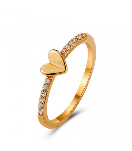 R634 - Golden Heart Ring