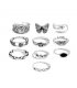 R636 - Silver Fashion Ring Set