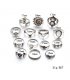 R638 - Silver Fashion Ring Set